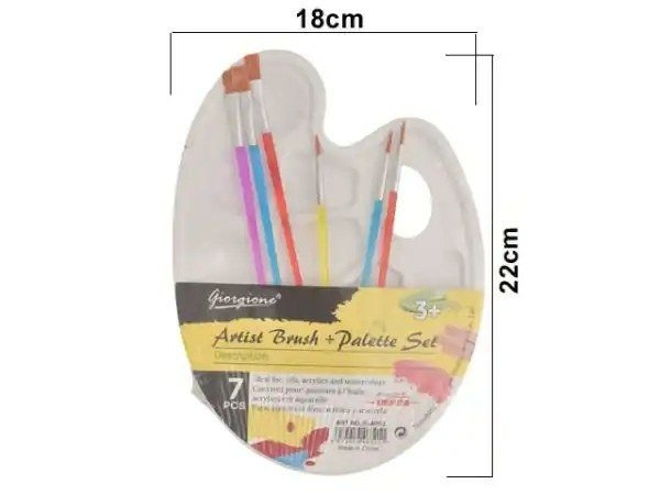 Paleta mezcladora con pinceles Giorgione x7